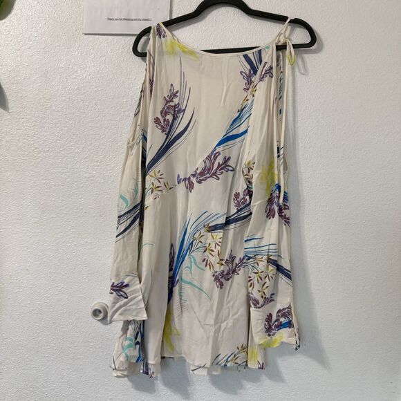 Free People Clear Skies Cold Shoulder Tunic Top Dress XS Boho Flowy Feminine - Picture 4 of 6